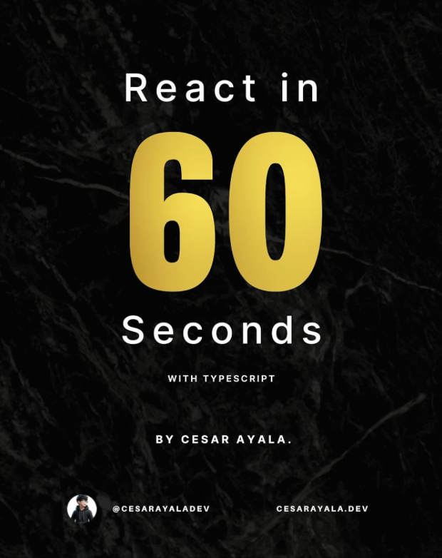 React in 60 Seconds with TypeScript — a book by Cesar Ayala