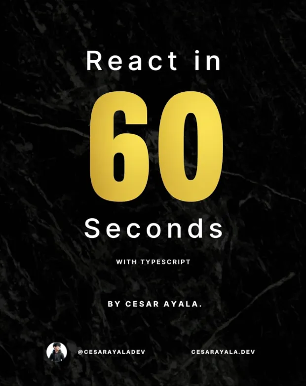 React in 60 Seconds with TypeScript — a book by Cesar Ayala