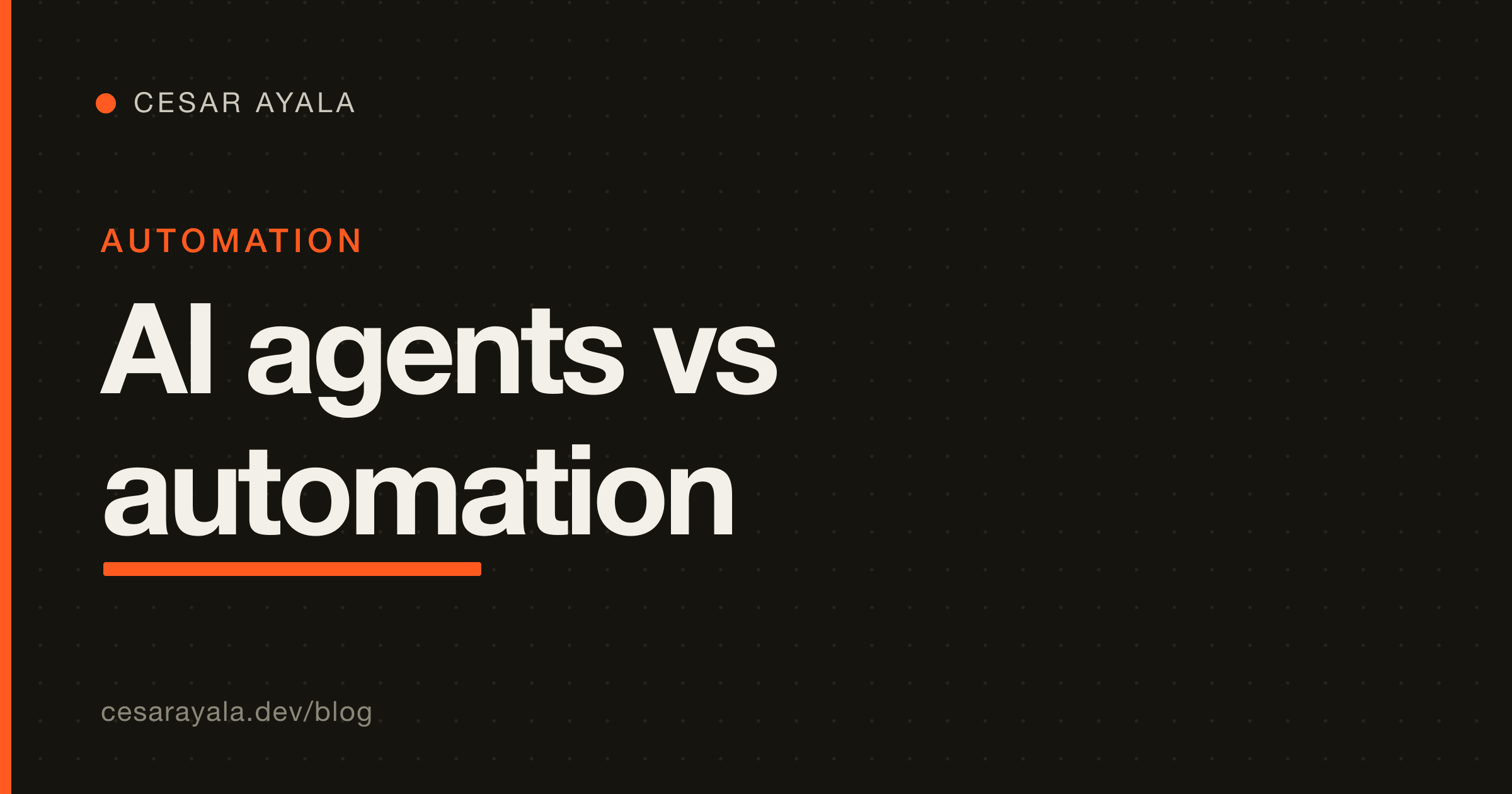 AI Agents vs Automation (n8n, Zapier, Make): When to Use Which in 2026 — Cesar Ayala