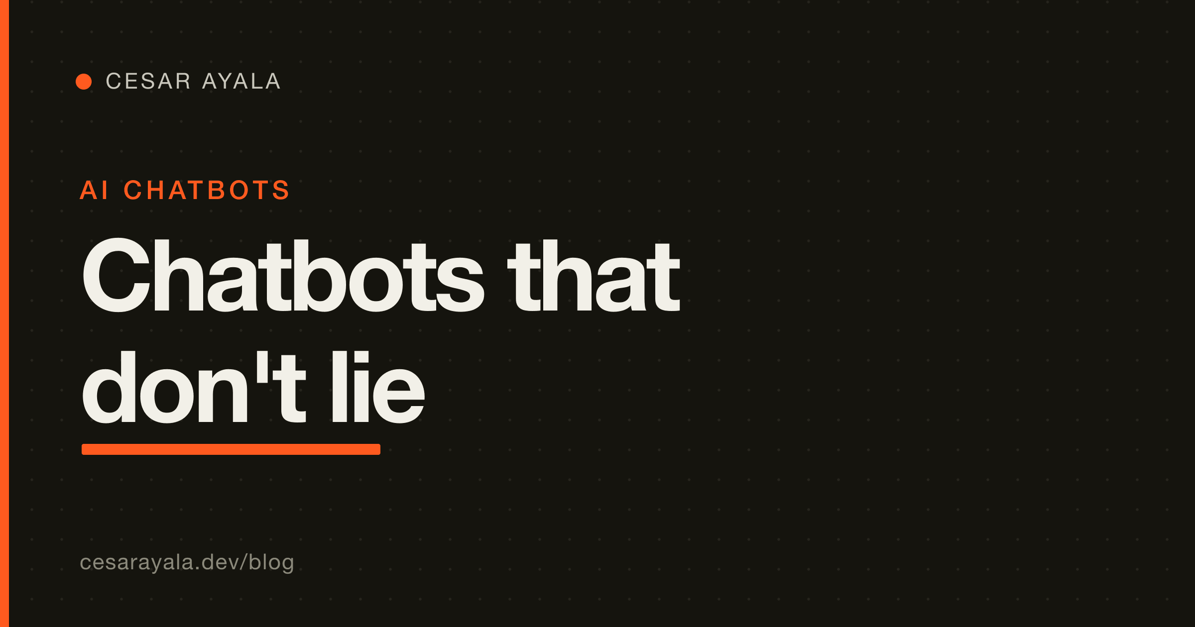 How to Add an AI Chatbot to Your Website That Doesn't Hallucinate (2026) — Cesar Ayala