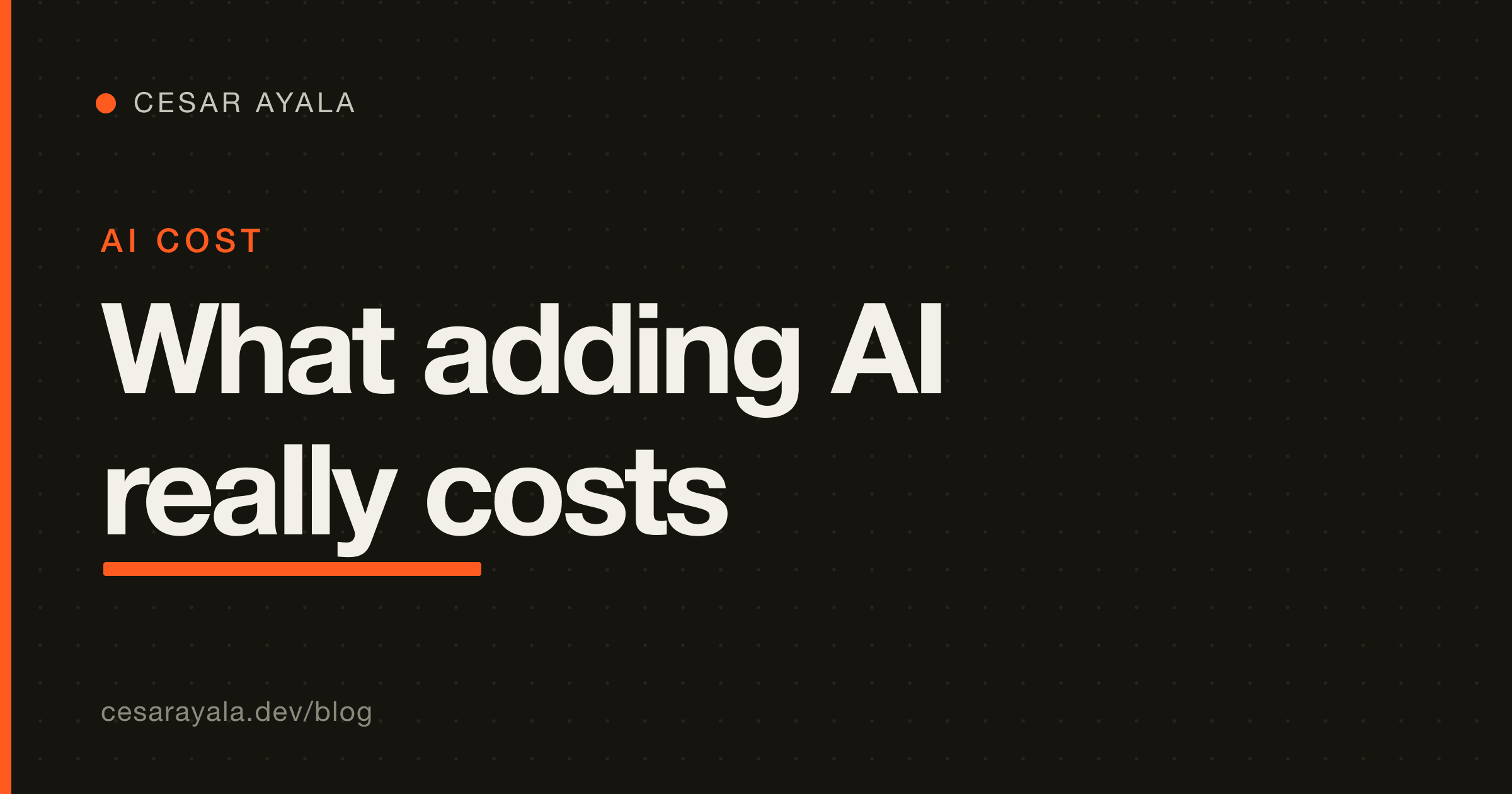 How Much Does It Cost to Add AI to Your App? (2026 Guide) — Cesar Ayala
