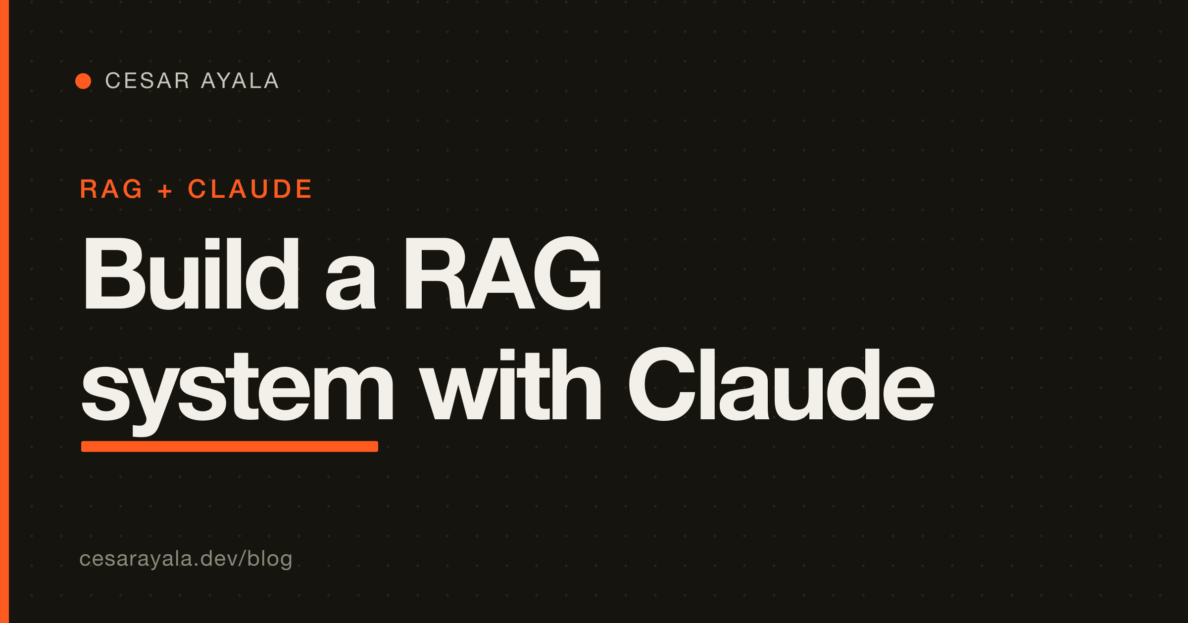 How to Build a RAG System with Claude (Voyage Embeddings + pgvector, 2026) — Cesar Ayala