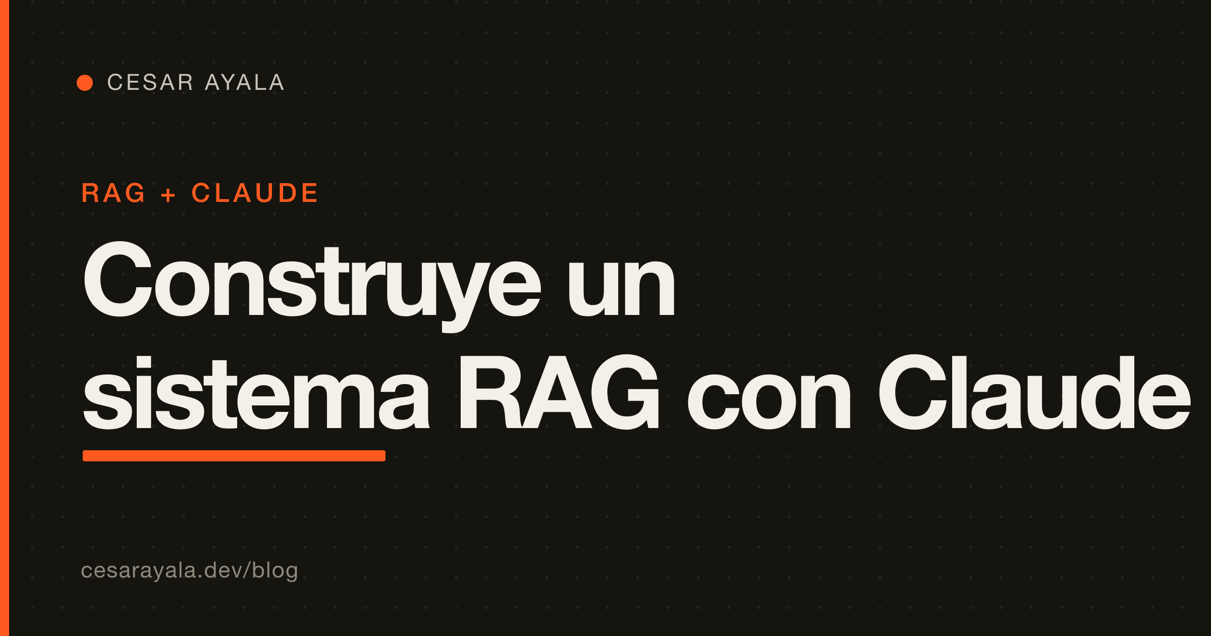 Cómo construir un sistema RAG con Claude (embeddings Voyage + pgvector, 2026) — Cesar Ayala