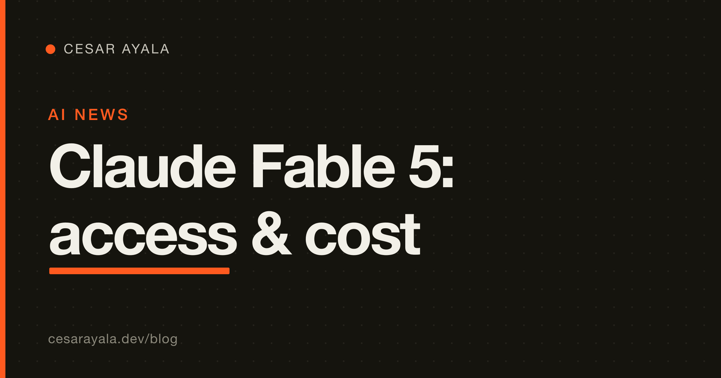 Claude Fable 5 Is Already Here: Where It Runs, the Model ID, and What It Really Costs — Cesar Ayala