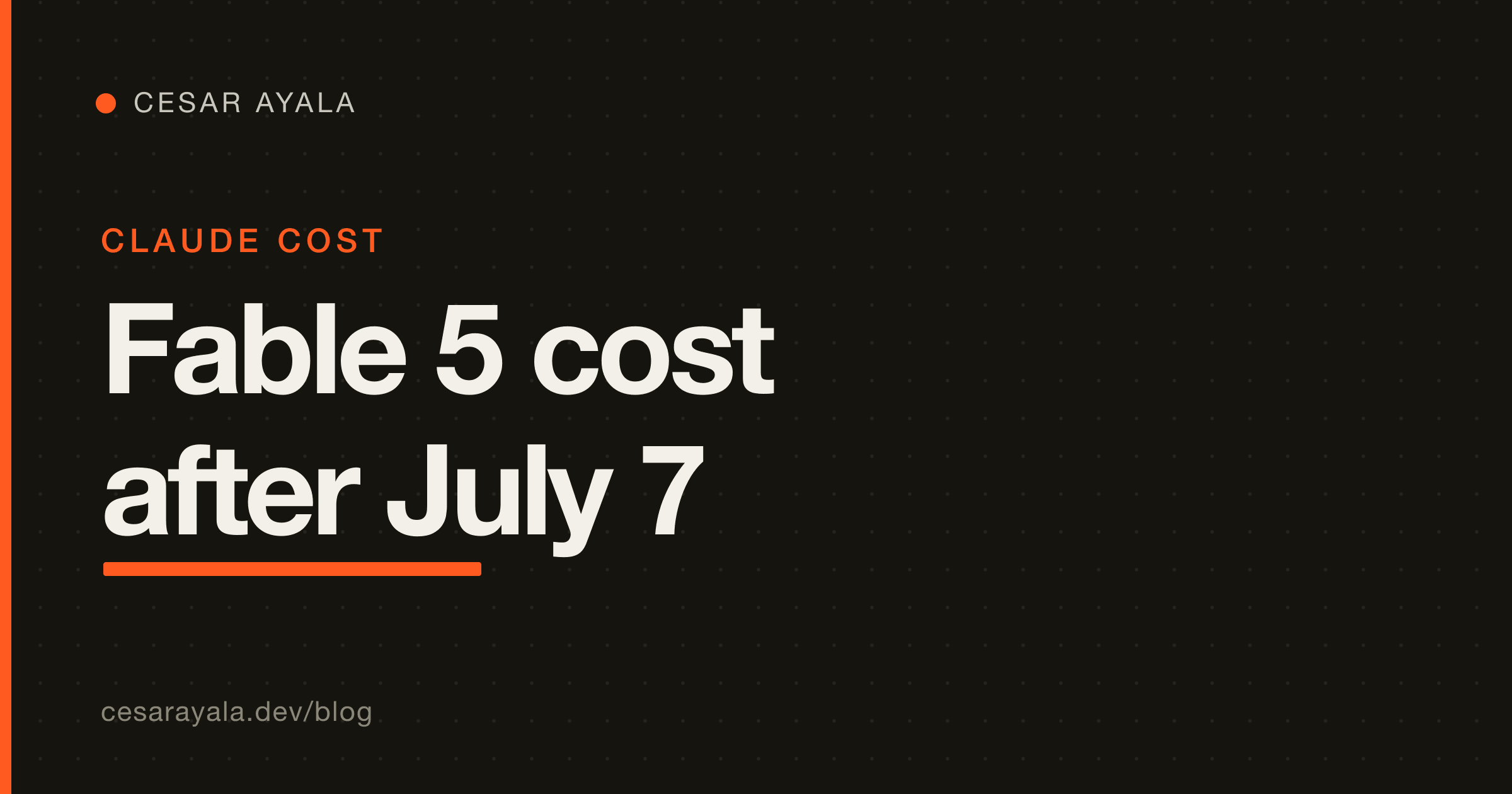 Claude Fable 5 Costs After July 7: API vs Subscription — Cesar Ayala