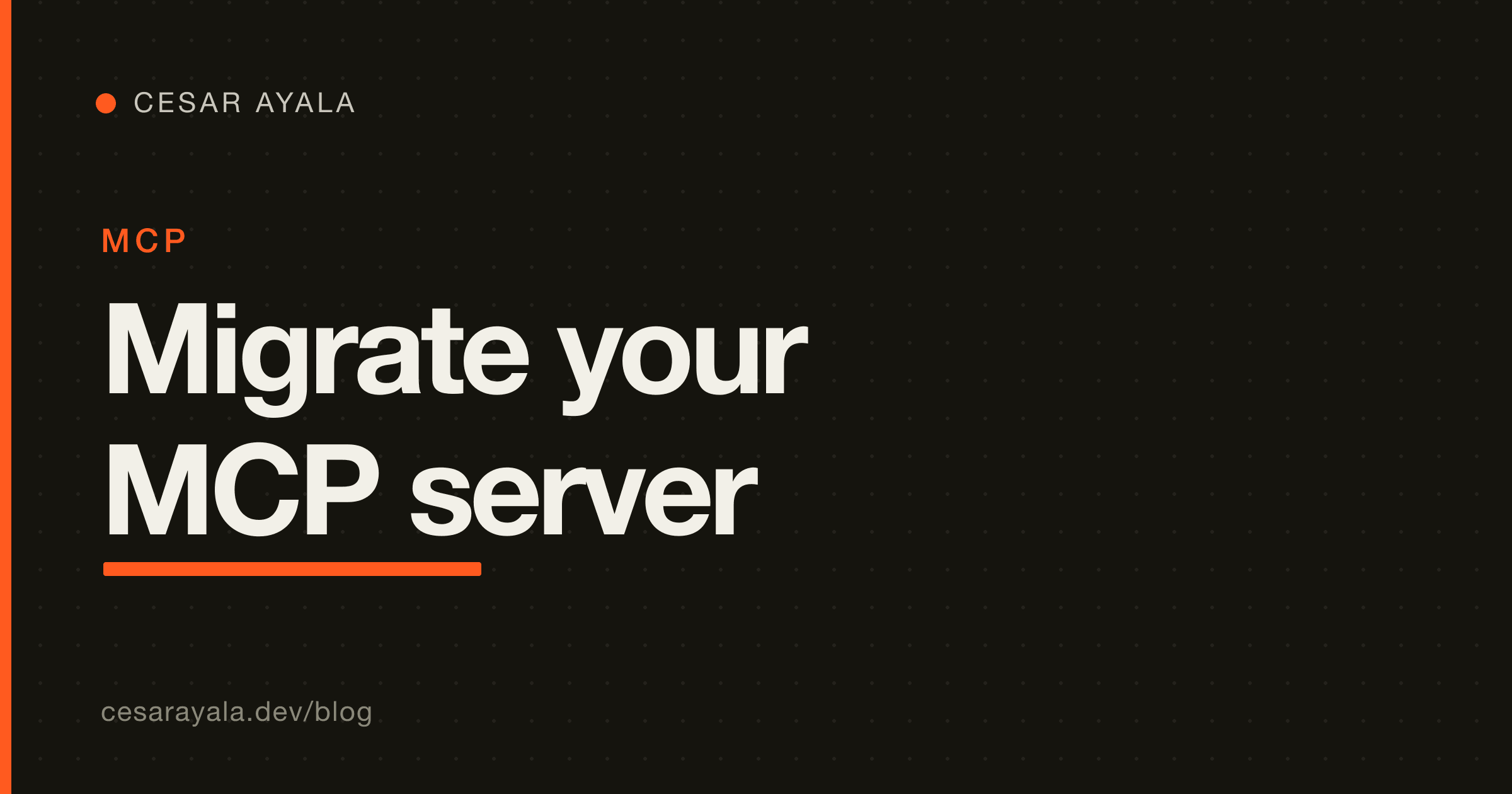 Migrate Your MCP Server to the 2026-07-28 Stateless Spec (Before It Ships) — Cesar Ayala