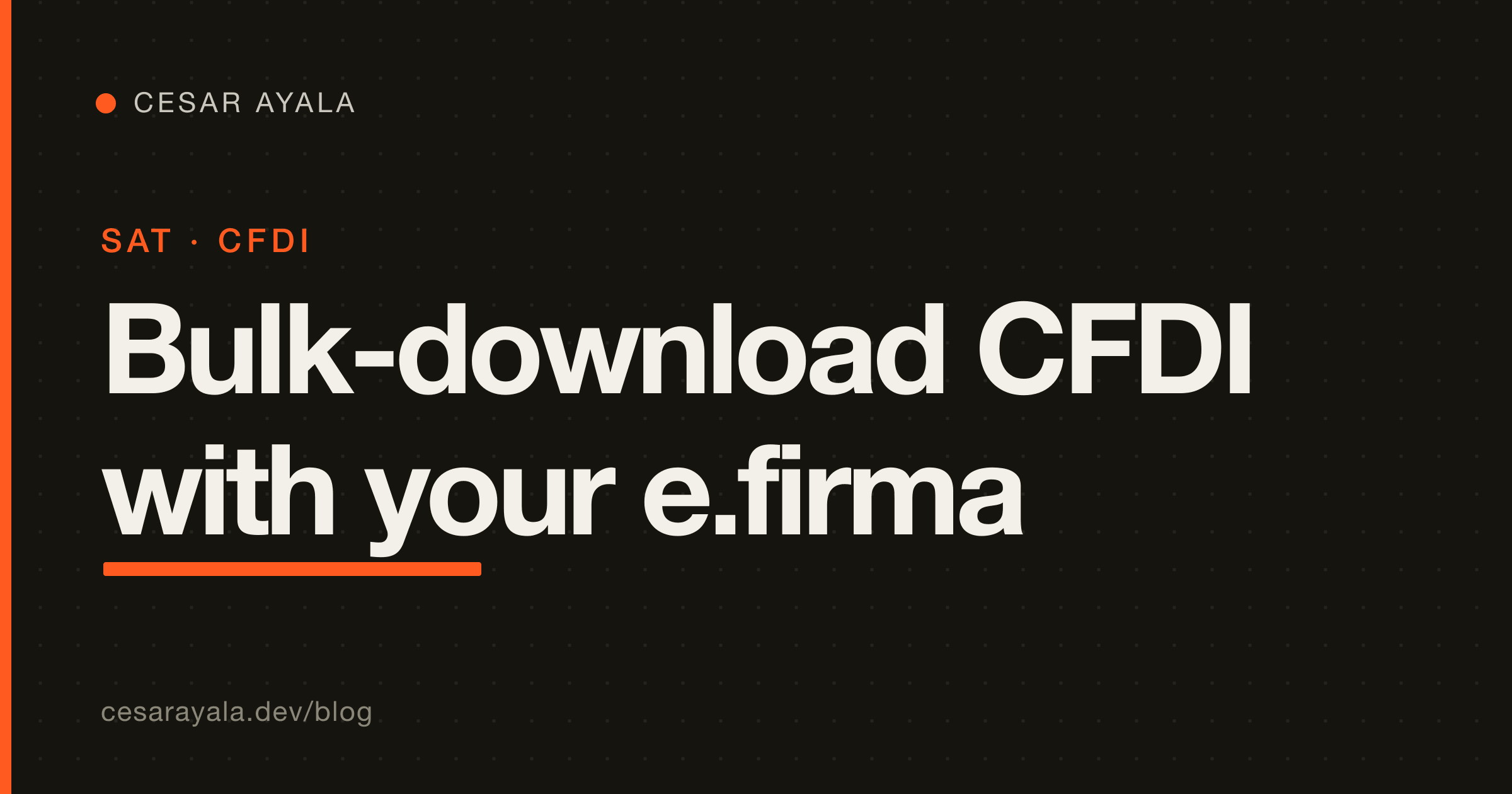 Bulk-download your CFDI from the SAT web service with your e.firma, in Python — Cesar Ayala