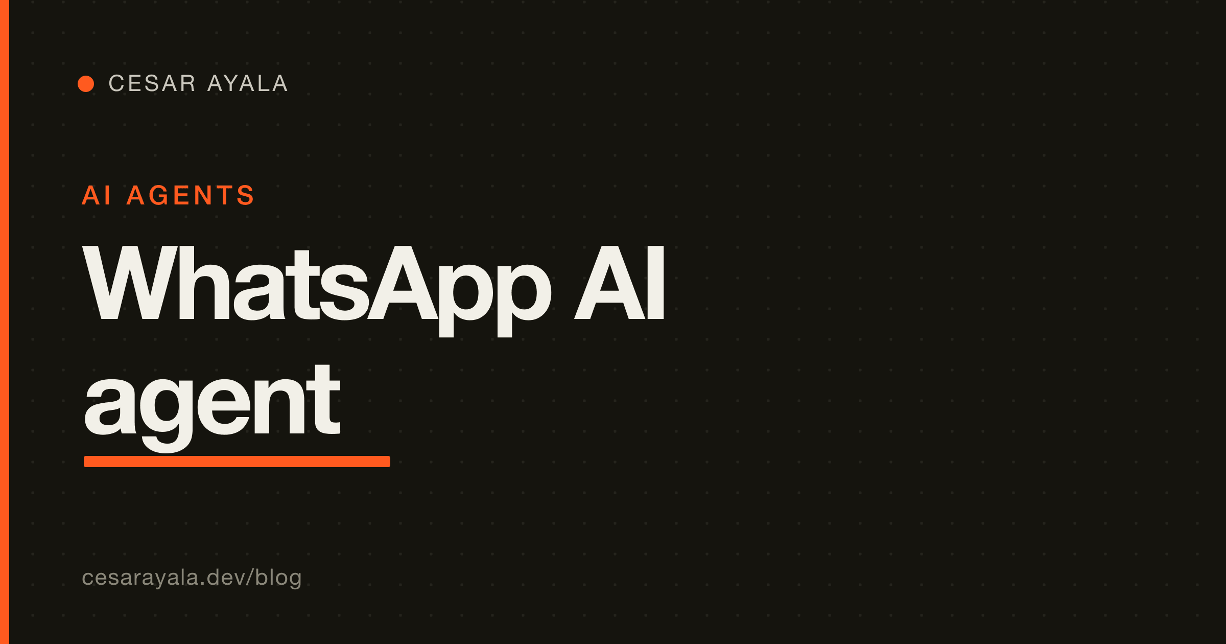 Build a Task-Specific WhatsApp AI Agent (Cloud API + Claude + RAG, 2026) — Cesar Ayala
